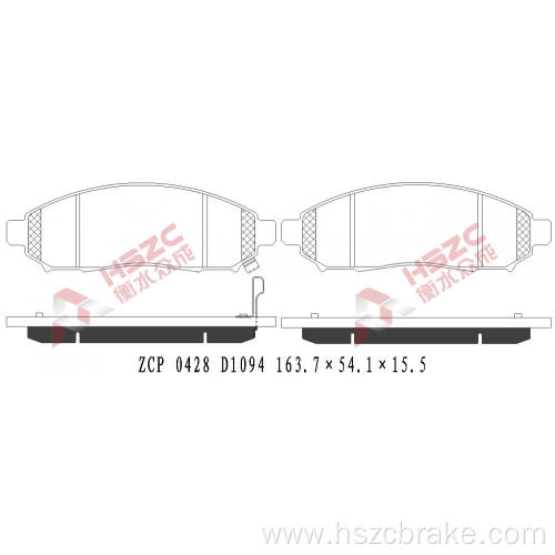 FMSI D1094 ceramic brake pad for Nissan